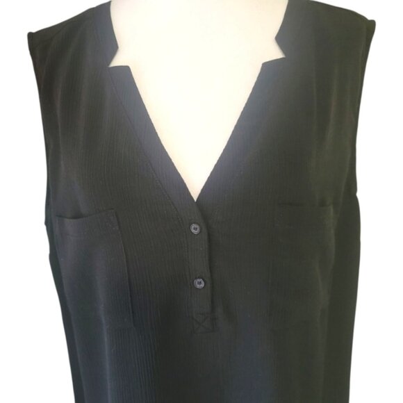 New York & Co Black Stretch Sleeveless Shift Dress, XL, Pre-owned - Picture 4 of 8
